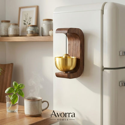 Minimalist Wooden Door Chime with Soft Bell Accent