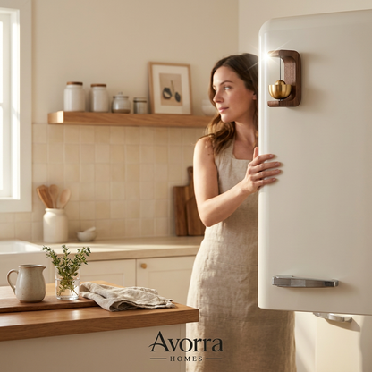 Minimalist Wooden Door Chime with Soft Bell Accent