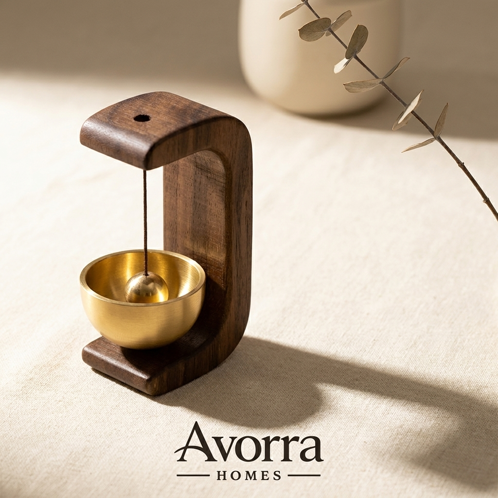 Minimalist Wooden Door Chime with Soft Bell Accent