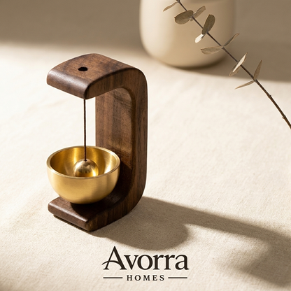 Minimalist Wooden Door Chime with Soft Bell Accent